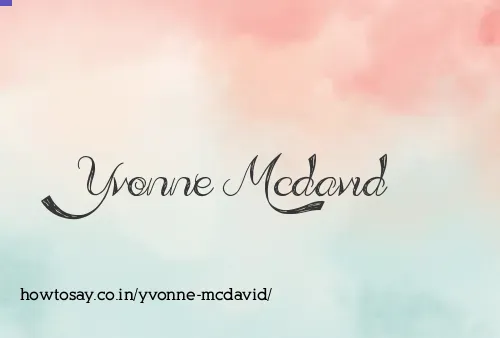 Yvonne Mcdavid