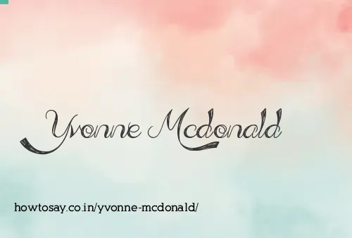 Yvonne Mcdonald