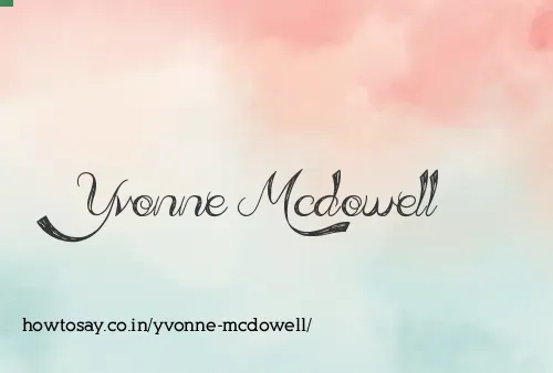 Yvonne Mcdowell