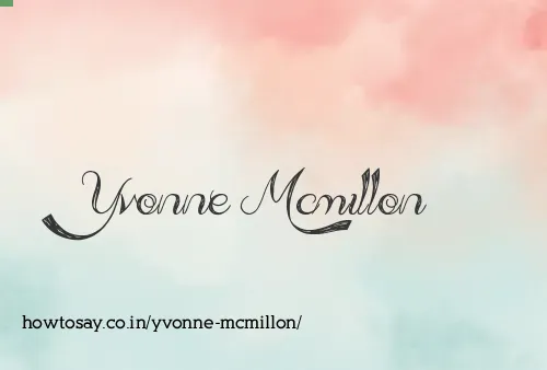 Yvonne Mcmillon