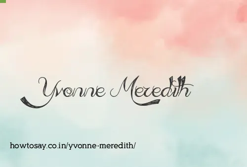 Yvonne Meredith