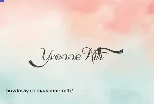 Yvonne Nitti