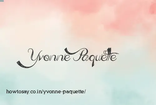 Yvonne Paquette