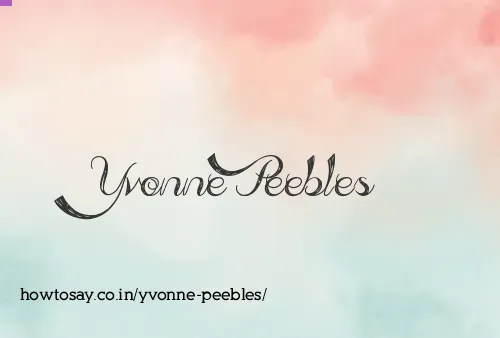 Yvonne Peebles