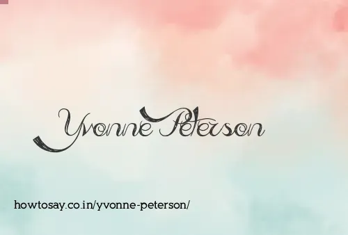 Yvonne Peterson