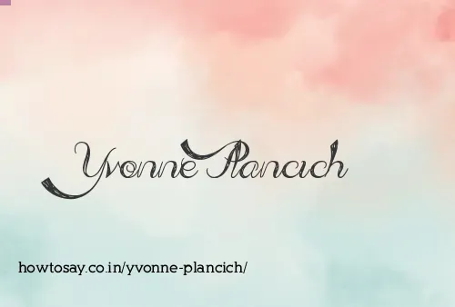 Yvonne Plancich