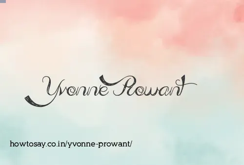 Yvonne Prowant