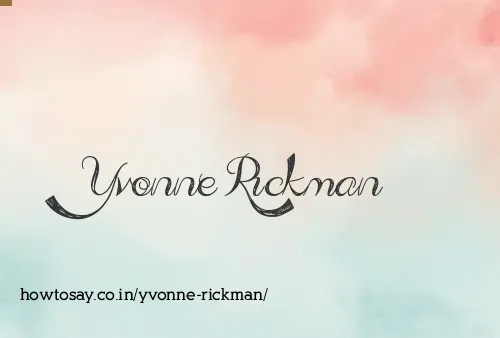 Yvonne Rickman