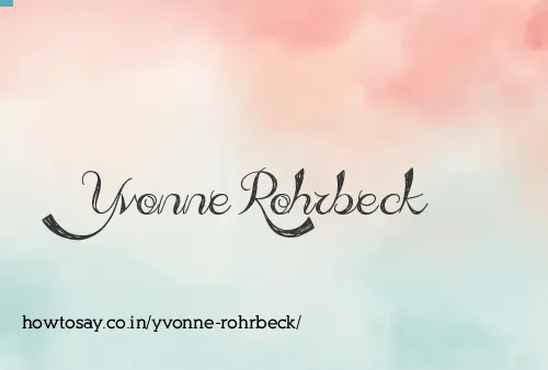 Yvonne Rohrbeck