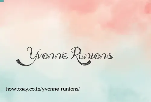Yvonne Runions
