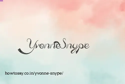 Yvonne Snype