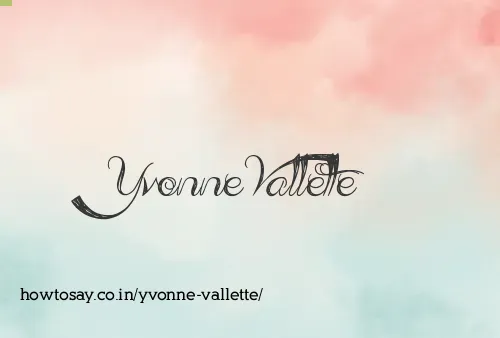 Yvonne Vallette