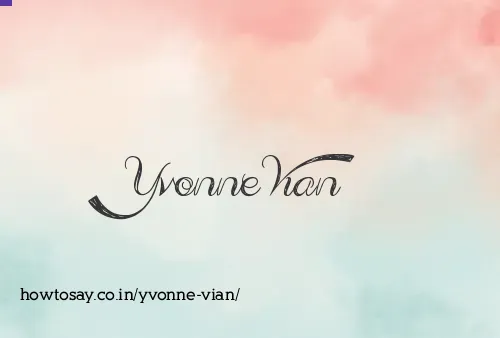 Yvonne Vian