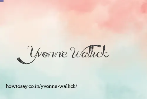 Yvonne Wallick