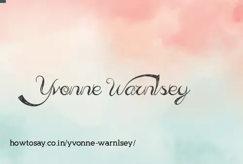 Yvonne Warnlsey
