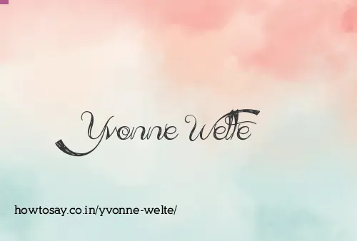 Yvonne Welte