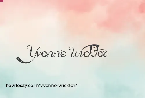 Yvonne Wicktor