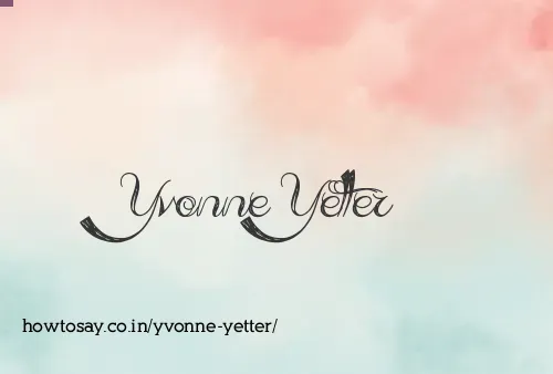 Yvonne Yetter