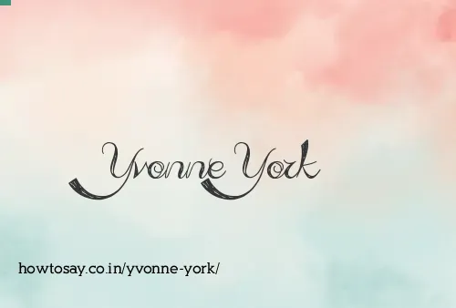 Yvonne York