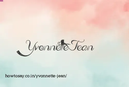 Yvonnette Jean