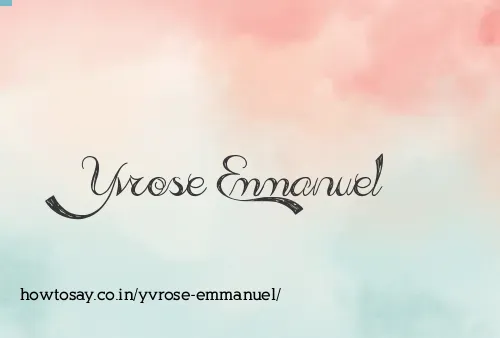 Yvrose Emmanuel