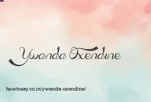 Ywanda Oxendine