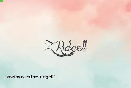Z Ridgell