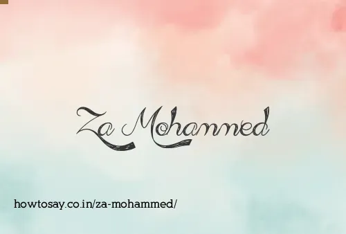Za Mohammed