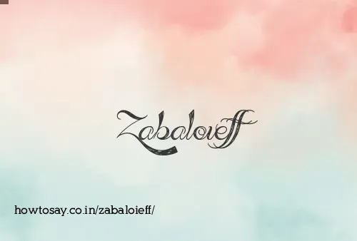 Zabaloieff