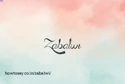 Zabalwi