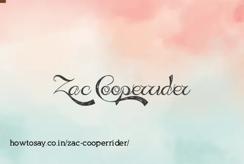 Zac Cooperrider