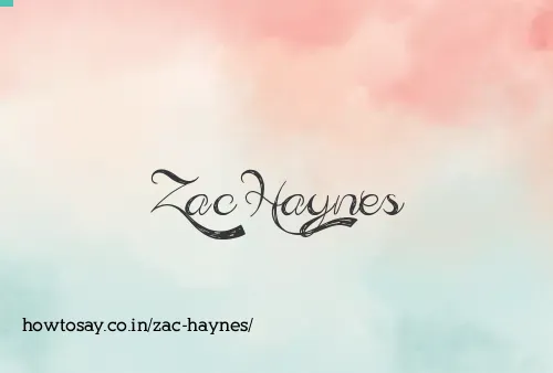 Zac Haynes