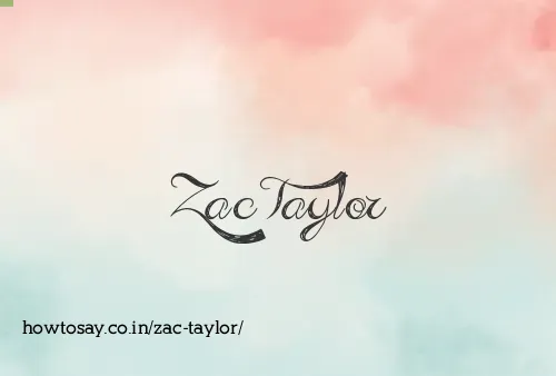 Zac Taylor