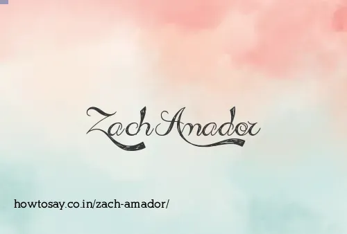 Zach Amador