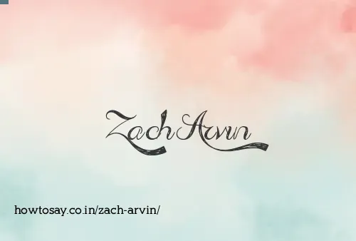 Zach Arvin
