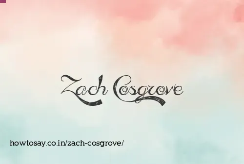 Zach Cosgrove