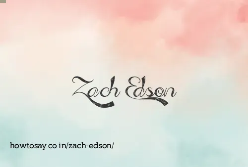 Zach Edson