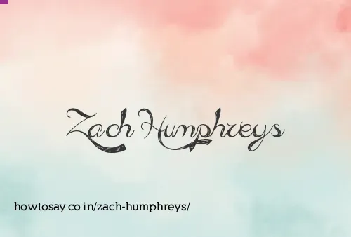 Zach Humphreys