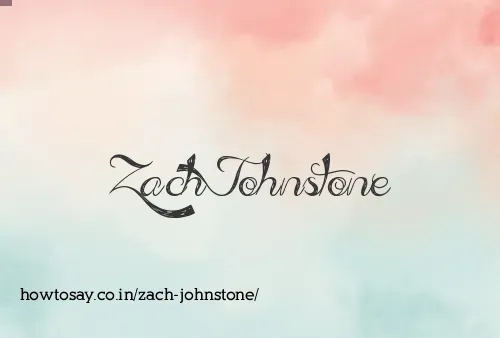 Zach Johnstone