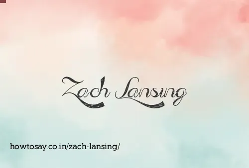 Zach Lansing