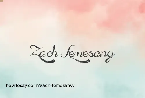 Zach Lemesany