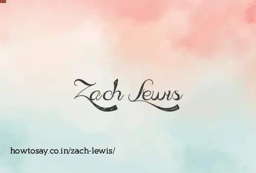 Zach Lewis