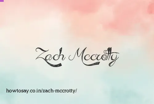 Zach Mccrotty