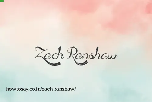 Zach Ranshaw