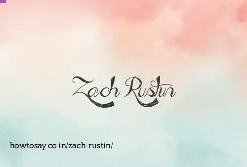 Zach Rustin