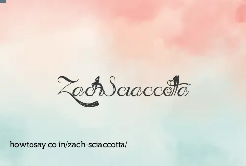 Zach Sciaccotta