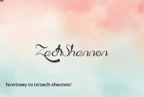 Zach Shannon