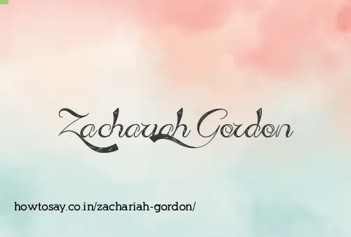 Zachariah Gordon