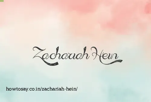 Zachariah Hein