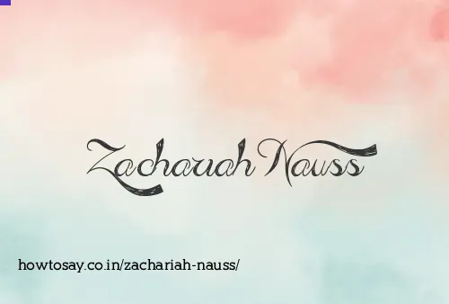 Zachariah Nauss